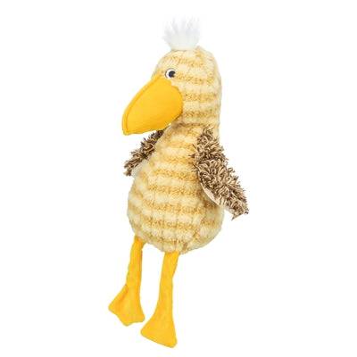 Yellow Trixie Plush Bird Toy for pets, 38 cm LEKSAKER, soft and colorful plush bird for pet entertainment.