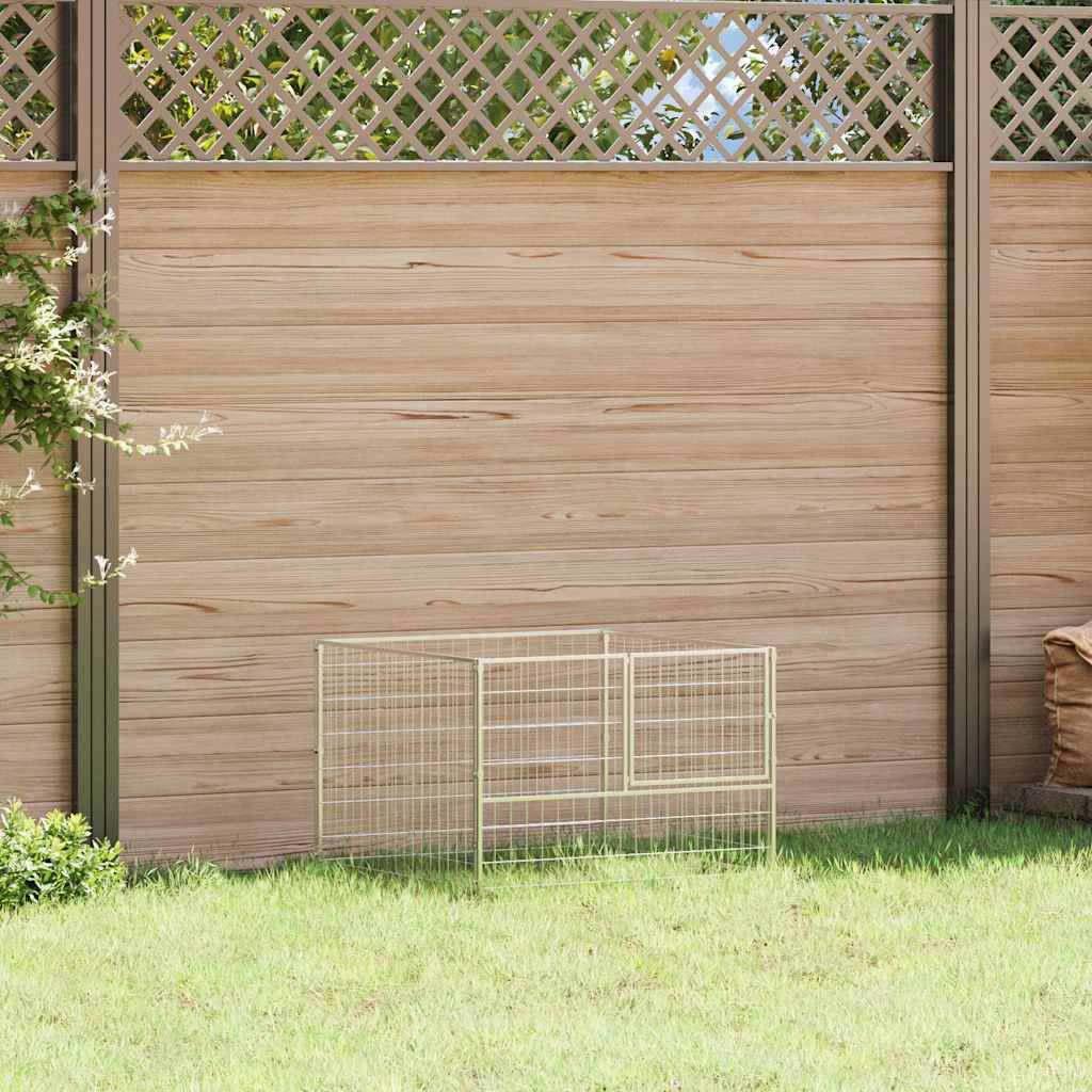 Vidaxl dog kennel 100x100x70 cm steel silver-colored