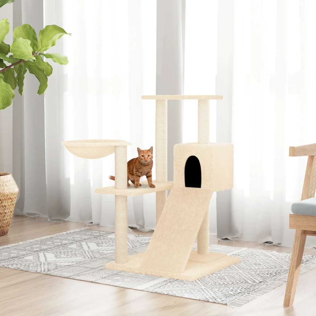 Vidaxl cat furniture with sisal scratching posts 82 cm cream-colored