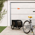 Vidaxl dog bike trailer oxford fabric and iron black
