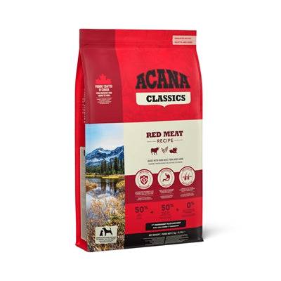 ACANA Classics Classic Red dry dog food 2kg bag, high-quality pet nutrition with natural ingredients and rich red meat flavor.