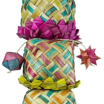 Back Zoo Nature Flower Tower bird toy showing colorful flower-shaped design, suitable for small to medium-sized pet birds.