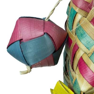 Back Zoo Nature Flower Tower bird toy, 45x7x7 cm, colorful wooden toy with flowers for bird enrichment and play.