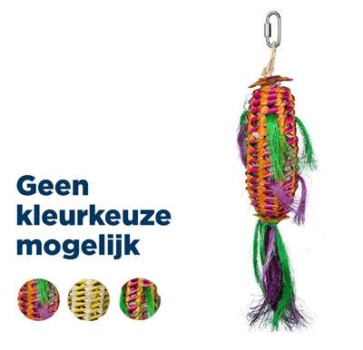 Back Zoo Nature Melon Pinata bird toy showing colorful melon-shaped design, 35x6x6 cm, designed for bird enrichment and play.