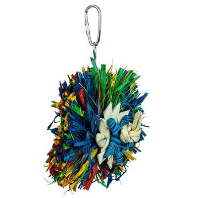 Colorful rainbow star bird toy from Back Zoo Nature, 15 cm, designed for small pet birds to play and chew.