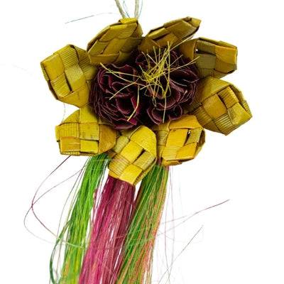 Back Zoo Nature sunflower bird toy with natural sunflower design, measuring 20x10x4 cm, for cage entertainment and enrichment.