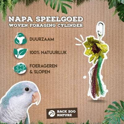Back Zoo Nature sunflower bird toy, 20x10x4 cm, colorful and safe for pet birds, perfect for enrichment and play.