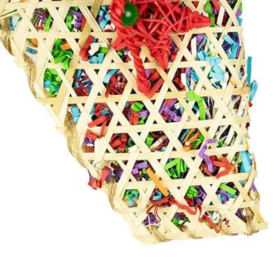 Back Zoo Nature Taco Waco bird toy, 27 cm, colorful and textured bird toy designed for cage enrichment and bird entertainment.