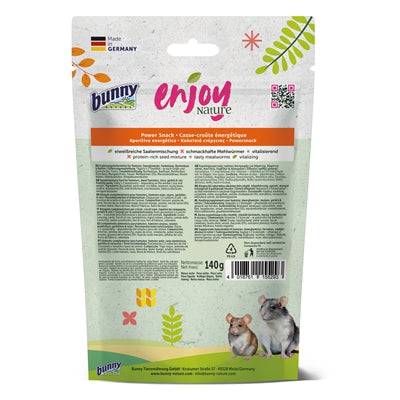 Bunny Nature Enjoynature Power Snack for small animals, 140g, natural treat with grains and vegetables for rabbits and guinea pigs.