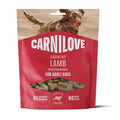 CARNILOVE Lamb and Cranberry crunchy dog treats in 200g pack, featuring natural ingredients and crispy texture for dogs