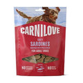 Carnilove soft dog treats with sardines and wild garlic in 200g package, natural snack for dogs.