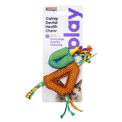 Catstages Catnip Dental Health Chew toy for cats, featuring natural catnip and textured surface to promote dental health.