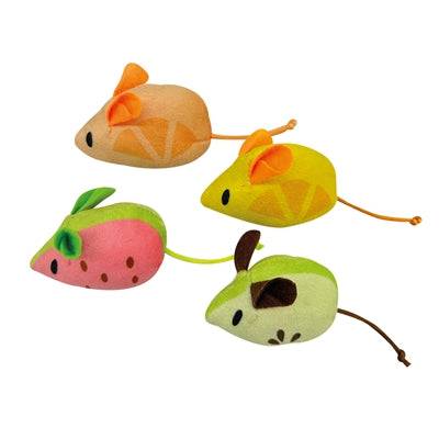 Croci Summer Fruit Mouse toy, assorted 7 cm, colorful and soft chew toy for cats, designed by Croci.
