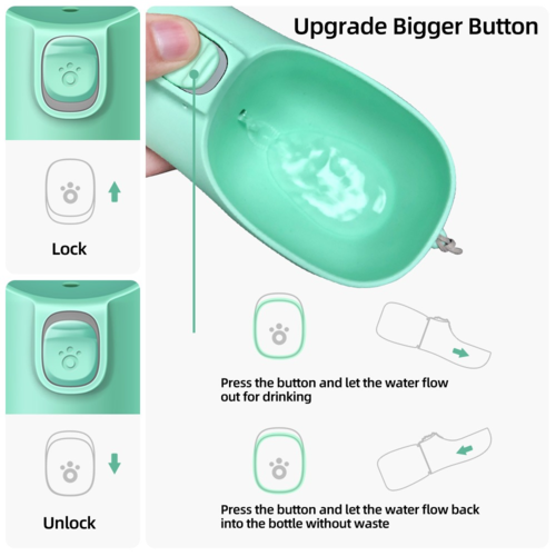 Portable Pet Water Bottle – Travel Dog & Cat Water Dispenser