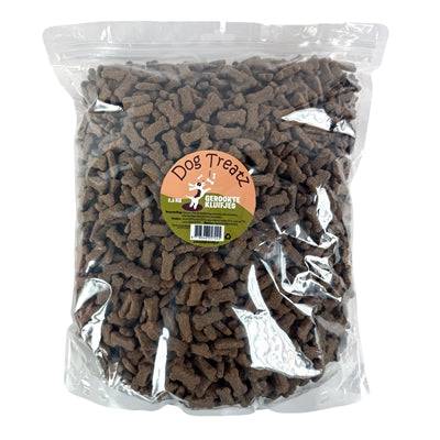 Dog Treatz smoked bone treats in a 2.5 kg bag, dog snack biscuits with crunchy texture for rewarding and chewing.