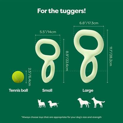 Earth Rated Tug Toy Rubber for dogs, LEKSAKER, 28x14x14 cm, durable dog toy made of rubber for active play.