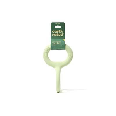 Earth Rated Tug Toy Rubber, durable dog toy from Earth Rated, shaped for tugging and chewing, in vibrant rubber material.