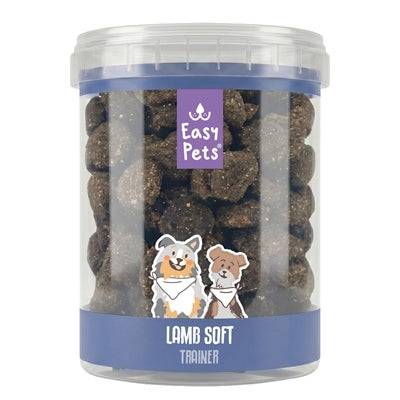 Easypets Lamb Soft Training Treats in a 250g bag, gluten-free dog treats, easy to break into training pieces, from Easypets.