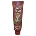 EasyPets Lickables Liver Paste MJUKA Snacks for dogs, shown in 6-pack container with creamy liver flavor and textured dog treat appearance.
