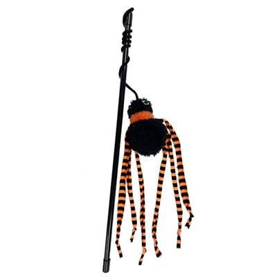 Happy Pet Halloween short cat teaser toy with fish design, measuring 41x10x3.5 cm, perfect for playful feline fun.