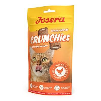Josera Crunchies Chicken snacks for dogs in 60g package, crispy treats with chicken flavor from JOSERA.