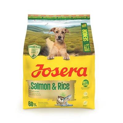 Josera Senior Salmon & Rice dry dog food bag, 12.5 kg, premium JOSERA Törfoder for senior dogs with salmon and rice ingredients