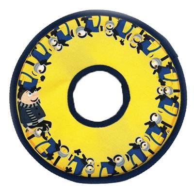 Yellow Minions canvas frisbee, 25x25 cm, designed as a fun minion-themed toy from the LEKSAKER collection.