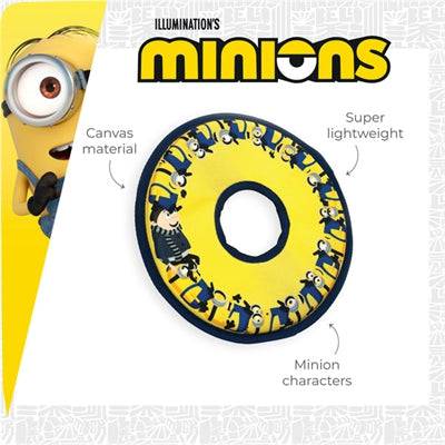 Yellow Minions canvas frisbee, 25x25x1.2 cm, featuring Minion character design, perfect for outdoor play and fun.