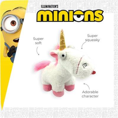 Minions So Fluffy Unicorn plush toy in white, 19.8 x 7.4 x 15.2 cm, by MINION, soft and cuddly for kids.