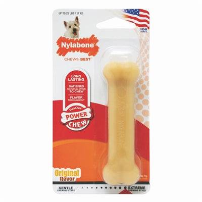 Nylabone Dura Chew Original dog toy for strong chewers, durable nylon lekstaker for dogs under 11 kg, by Nylabone.