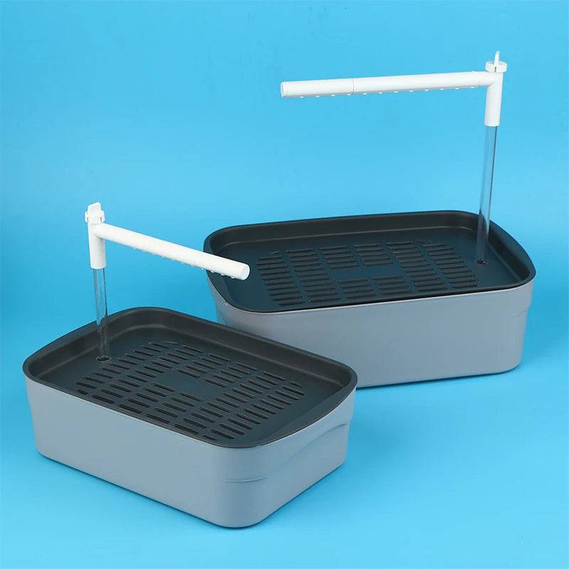 Pawciara automatic parrot bird bath with USB circulating water fountain, pet bird supplies, showing the fountain and water flow in the bath