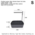 Pawciara automatic parrot bird bath with USB circulating fountain, electric water bathtub and shower for pet bird supplies.