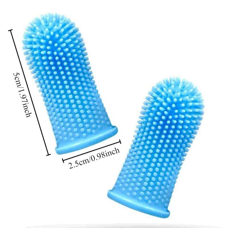 Pawciara pet finger toothbrush made of soft silicone for dogs and cats, designed for gentle dental cleaning and fresh breath.