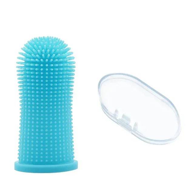 Pawciara pet finger toothbrush, soft silicone dental brush for dogs and cats for teeth cleaning and fresh breath.