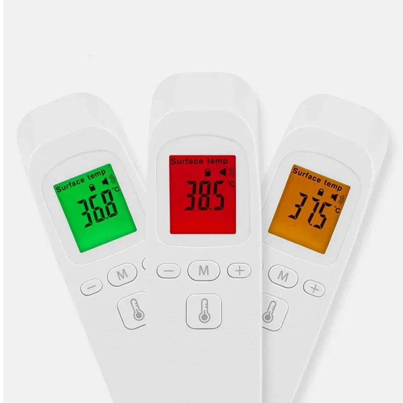 Pawciara digital infrared pet thermometer showing quick temperature measurement on a handheld device for animals.