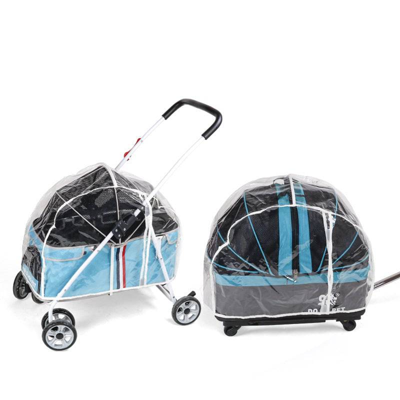 Pawciara universal pet stroller rain cover protecting dog stroller from rain, weatherproof and warm for outdoor walks.