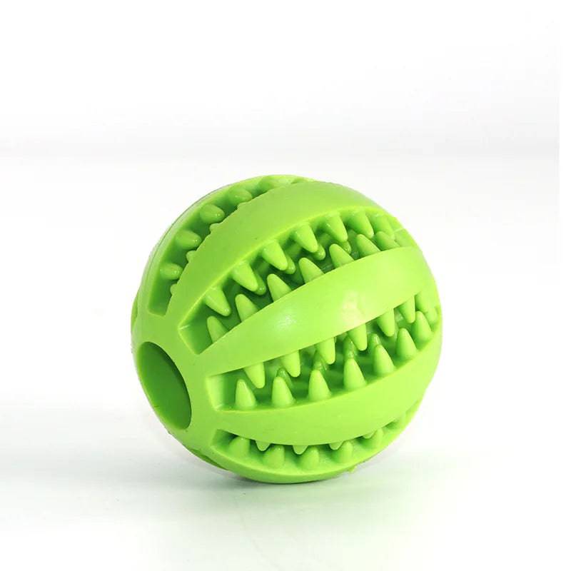 Pawciara natural rubber dog chew ball set, 5cm diameter, interactive dental toy for cleaning teeth and entertaining pets.