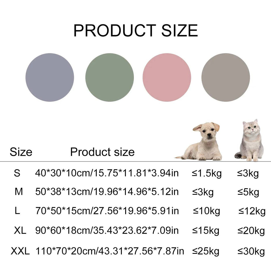 Large Plush Pet Sofa Bed by Pawciara, orange and gray, cozy sleeping space for dogs and cats, winter-warm and comfortable.
