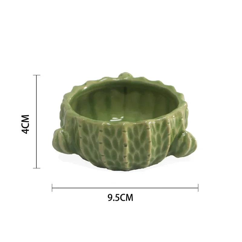 Ceramic small animal hideout shaped like a cactus, suitable for hamsters, rats, guinea pigs, and chinchillas, by Pawciara.