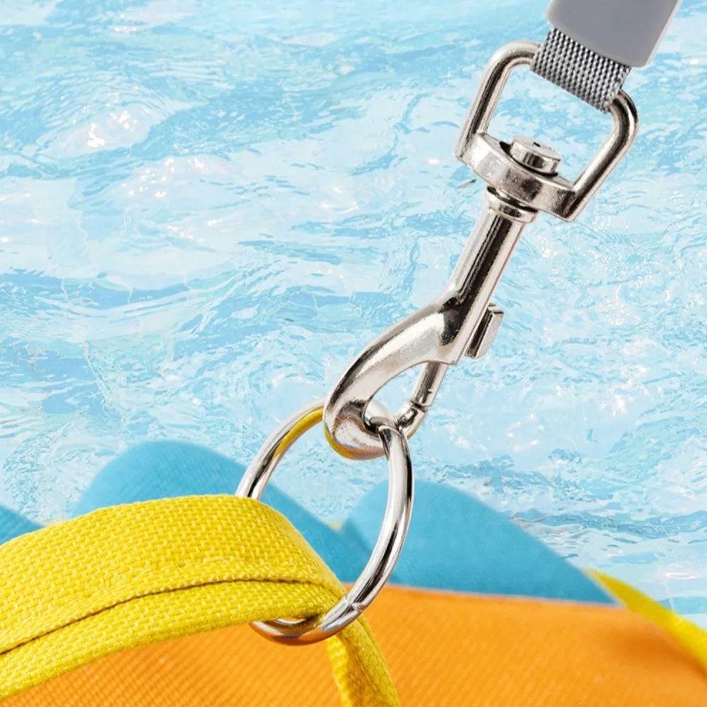 Yellow Pawciara dog life jacket with quick-drying, breathable material and strong buoyancy, suitable for dogs up to 17.5 kg.