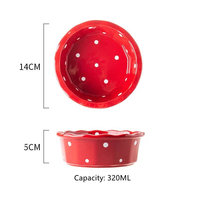 Raised ceramic double bowl stand for dogs and cats by Pawciara, featuring white ceramic bowls on a wooden stand for food and water.
