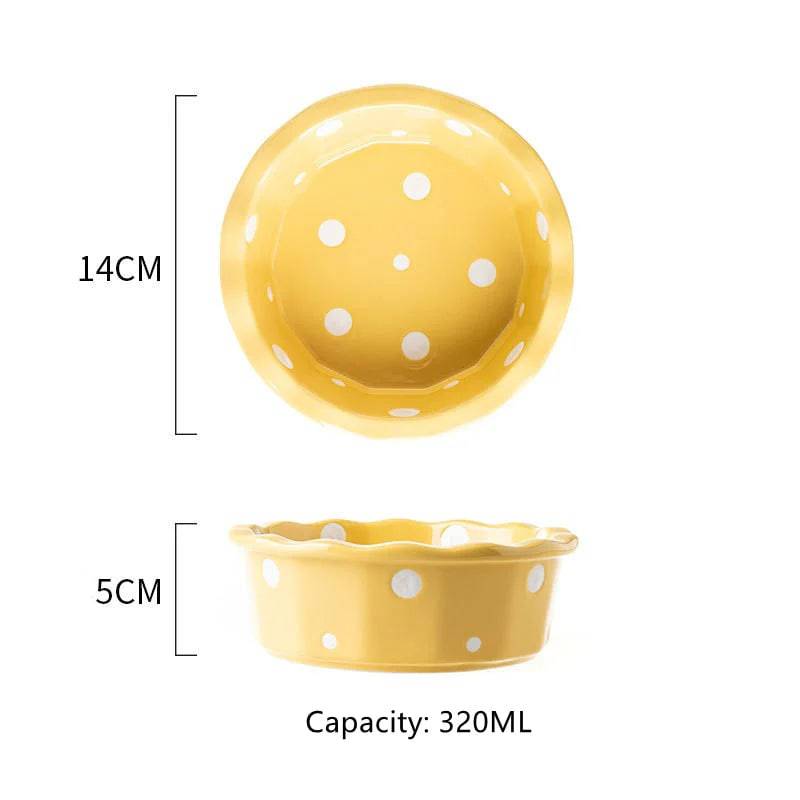 Raised ceramic double bowl stand for dogs and cats by Pawciara, featuring white bowls on a wooden stand for food and water.
