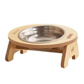 Pawciara double pet food and water bowl stand with anti-tip design for cats and dogs, ensuring stable feeding.