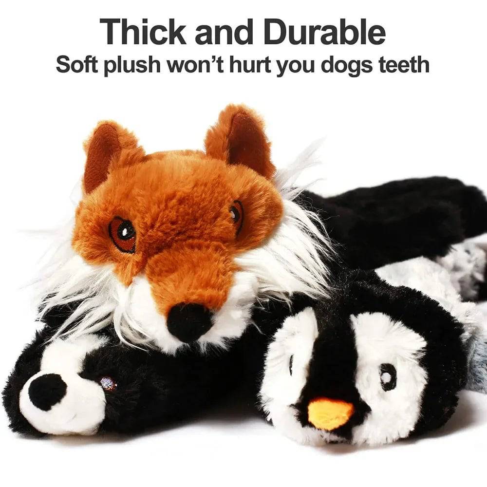 Pawciara squirrel plush dog toy, 45cm, with squeakers, durable plush material, realistic animal design, suitable for outdoor play.