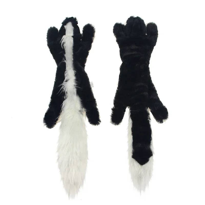 Pawciara plush squirrel dog toy with squeaker, 45cm, soft crinkle fabric, durable pet chew toy, suitable for outdoor play.