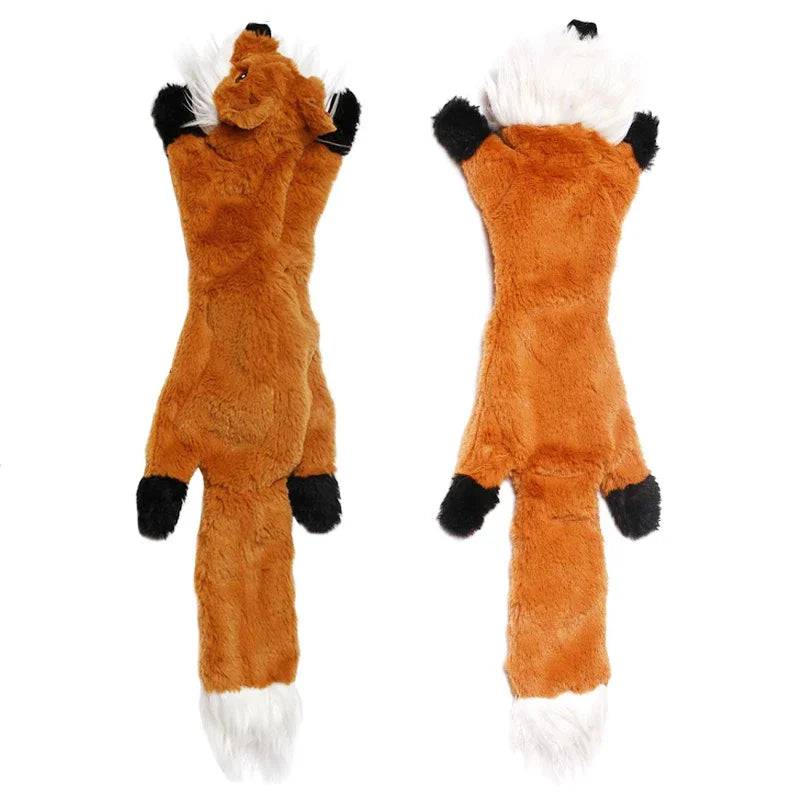 Pawciara squirrel plush dog toy, 45cm, with squeakers and crinkle fabric, durable pet chew toy for dogs.