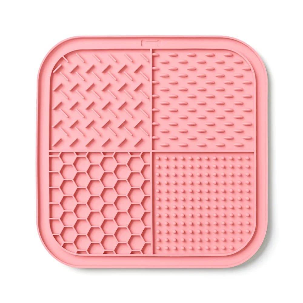 Yellow Pawciara lick mat for dogs and cats, anti-slip feeding and enrichment tray to reduce anxiety and promote slow eating.