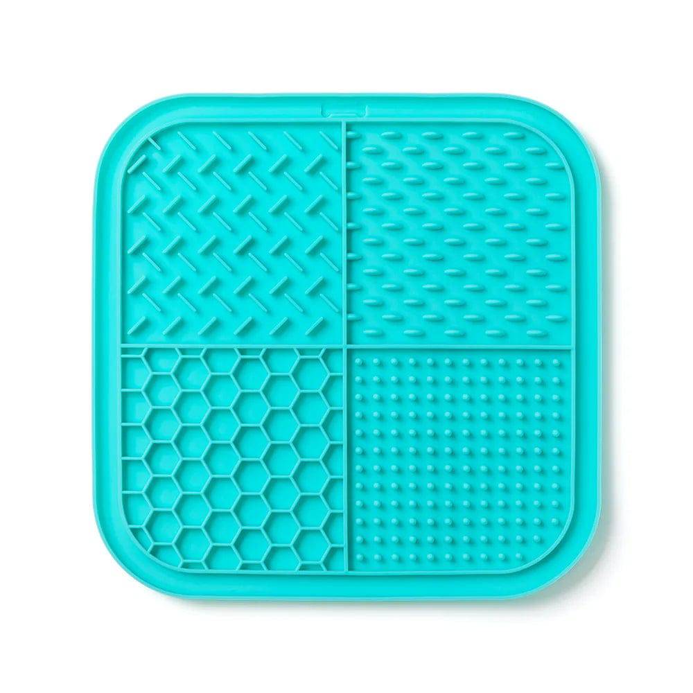 Pawciara yellow lick mat for dogs and cats, anti-slip pet feeding and enrichment tray for anxiety relief and distraction.