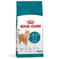 Royal Canin FHN Ageing +11 dry cat food in a 2kg bag, suited for senior cats, with detailed packaging visible.