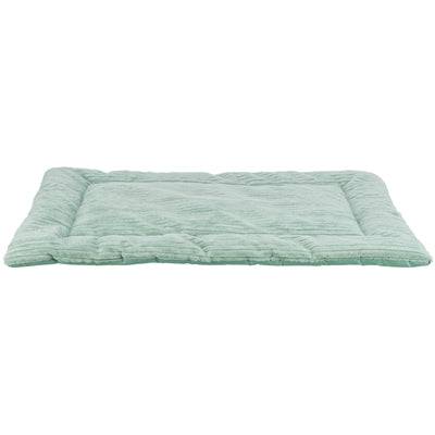 Trixie Jonna Corduroy Lounge Mat in Sage Green, 110x75 cm, soft and plush dog bed for comfortable pet resting.